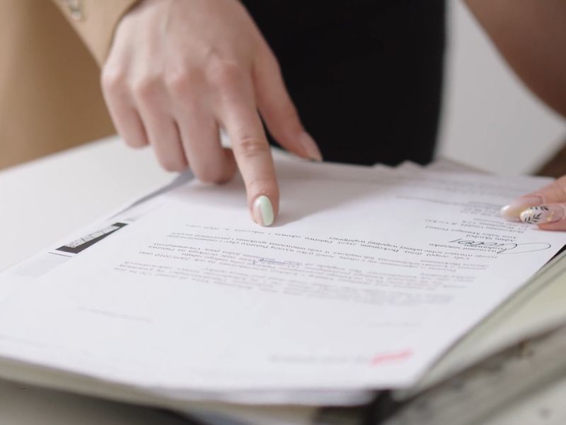 osoba čita ugovor u kupoprodaji stana
