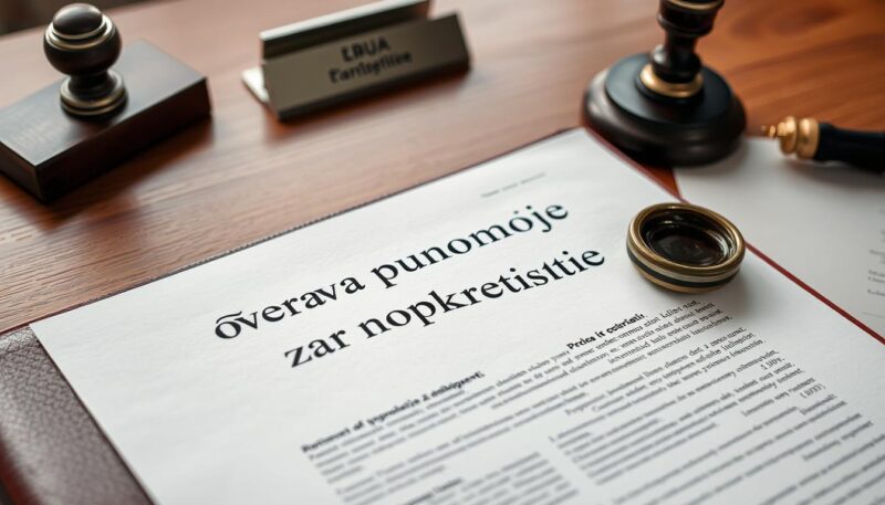 overava punomoćje za nepokretnosti