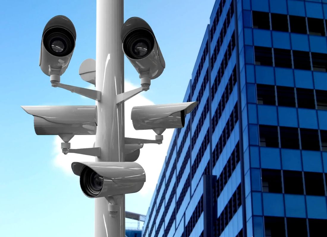 prikaz 4 sigurnosne kamere