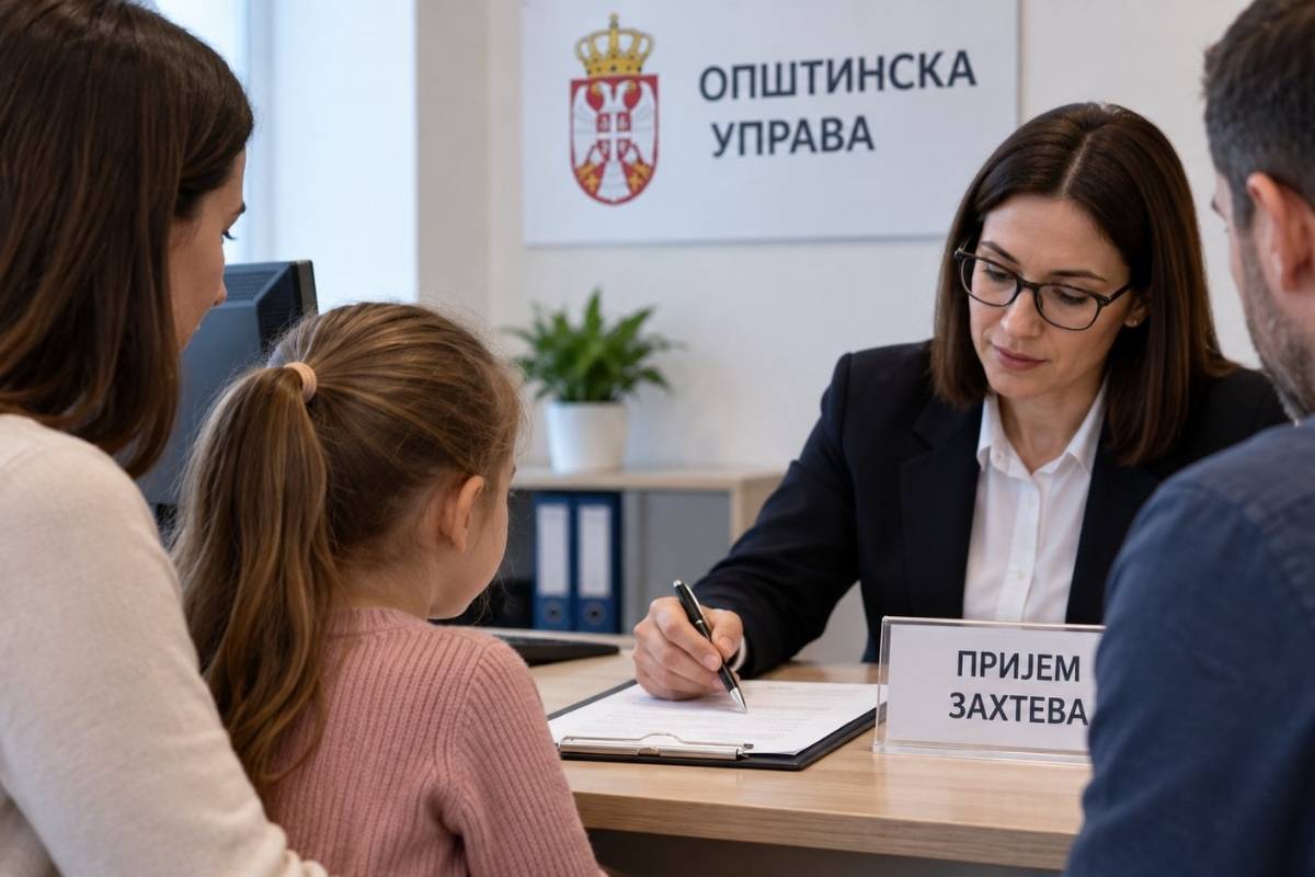 roditelji u gradskoj opštini sa detetom